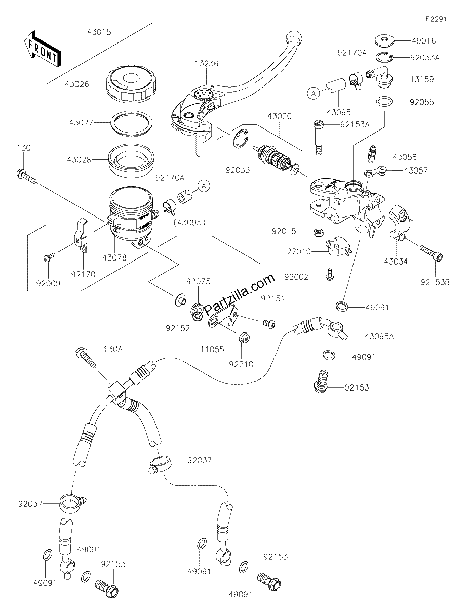 Diagrama de FRONT MASTER CYLINDER