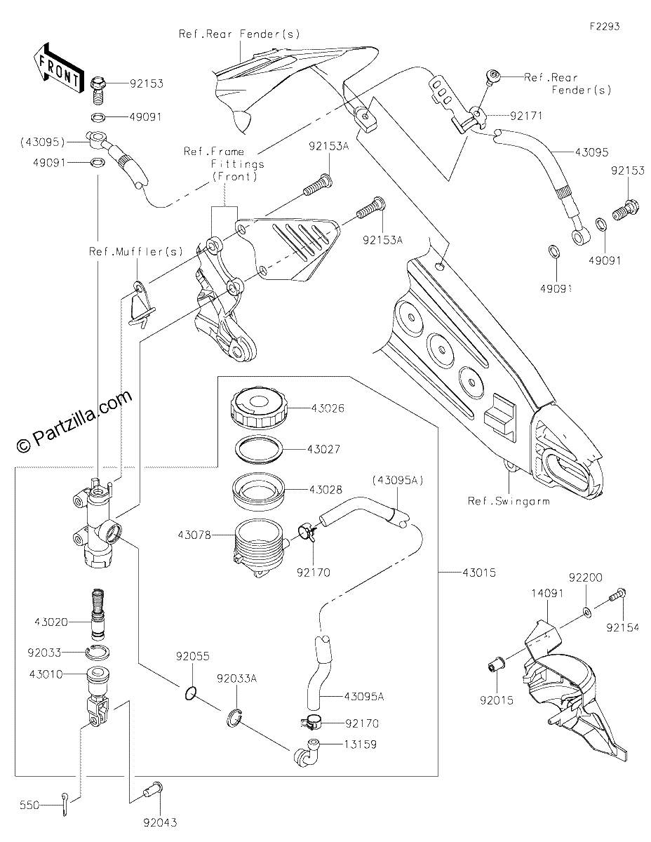 Diagrama de REAR MASTER CYLINDER