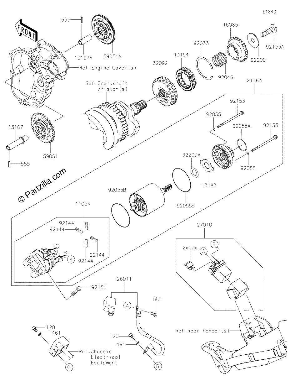 Diagrama de STARTER MOTOR