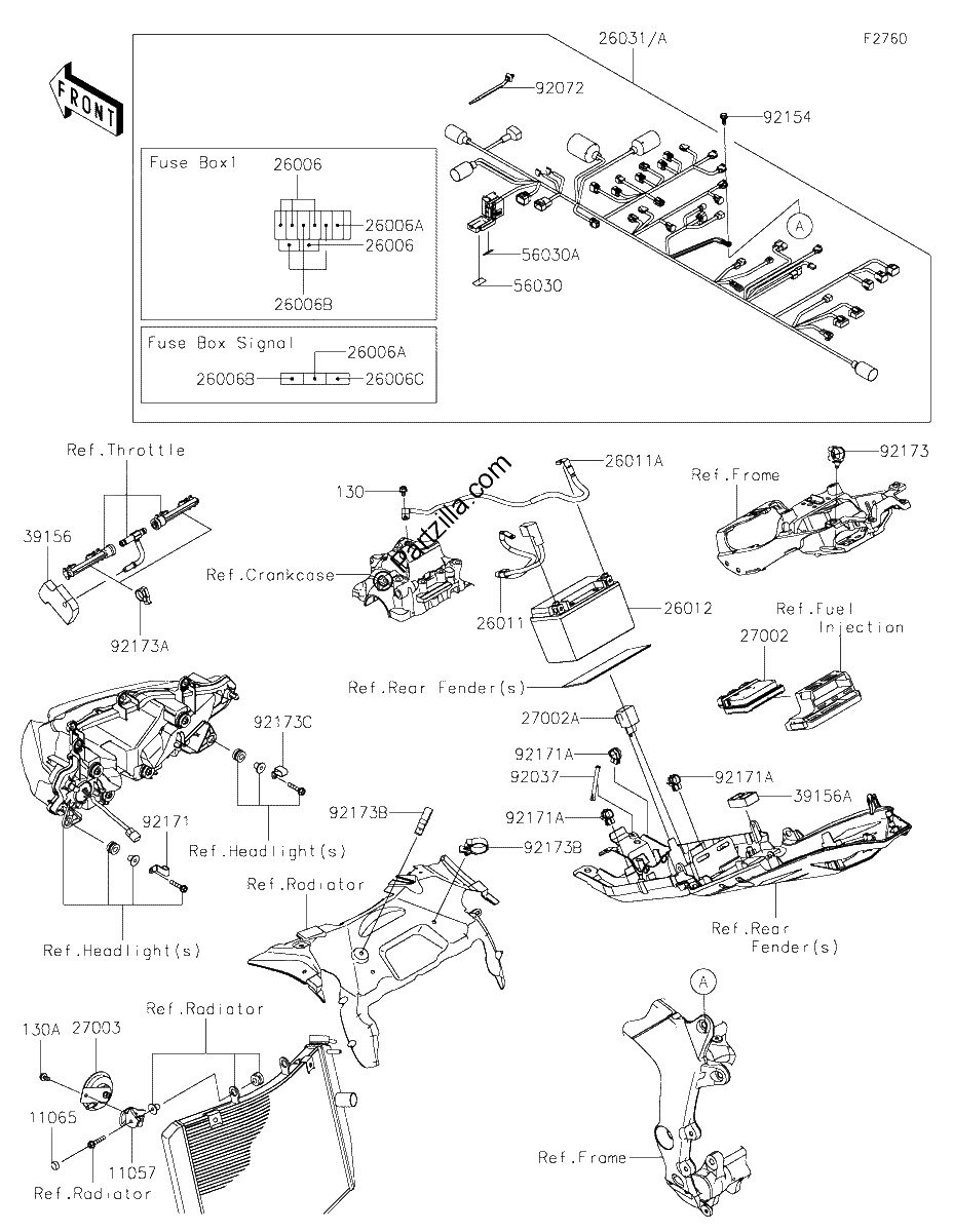Diagrama de CHASSIS ELECTRICAL EQUIPMENT