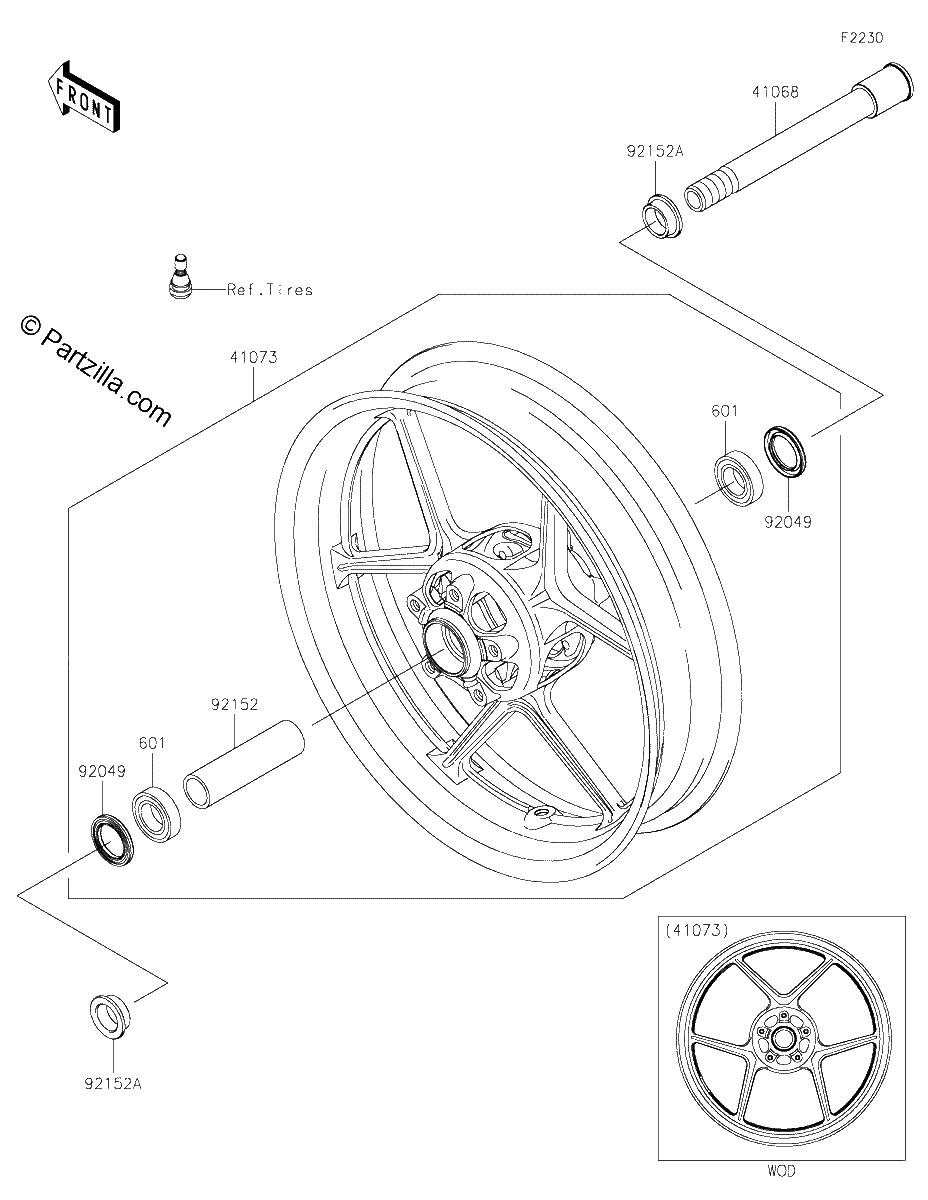 Diagrama de FRONT WHEEL