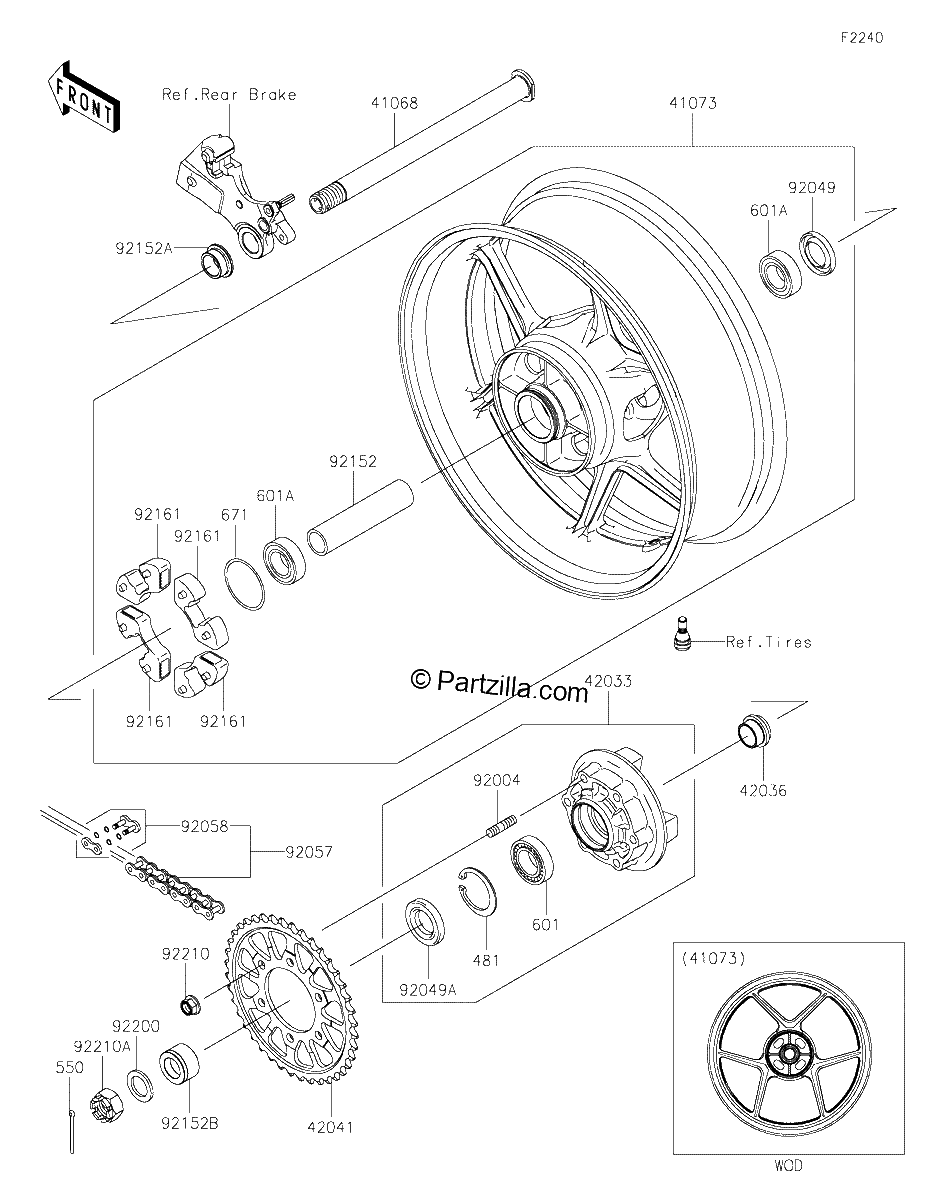 Diagrama de REAR WHEEL CHAIN