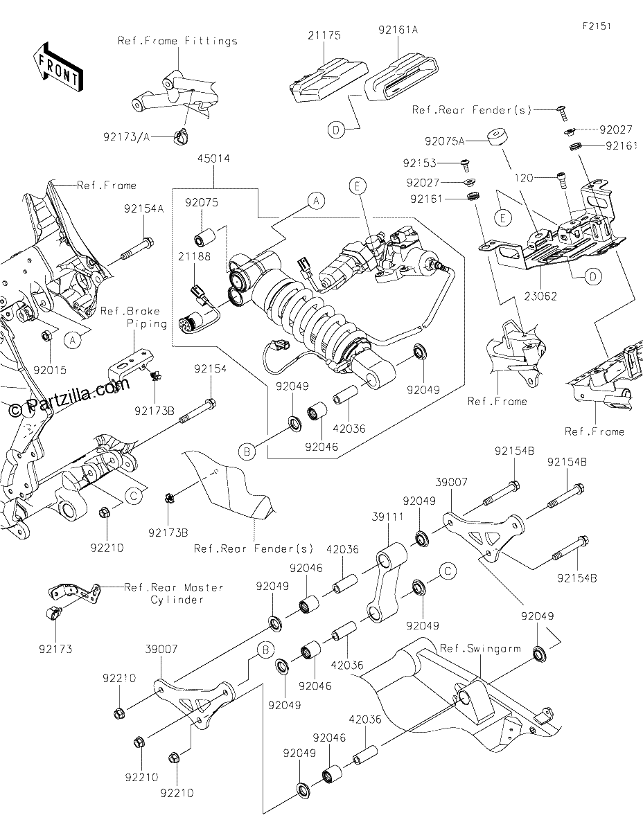 Diagrama de SUSPENSION SHOCK ABSORBER