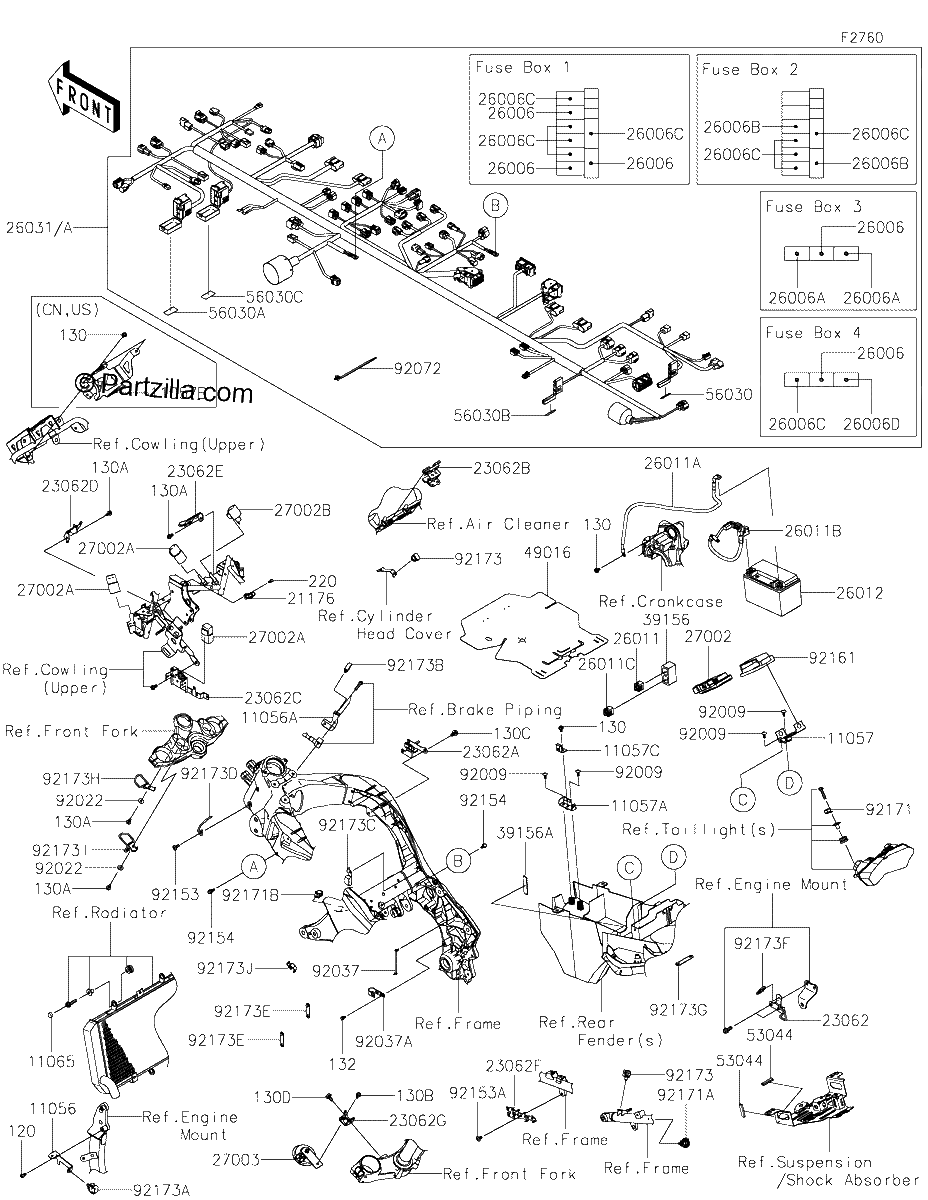 Diagrama de CHASSIS ELECTRICAL EQUIPMENT