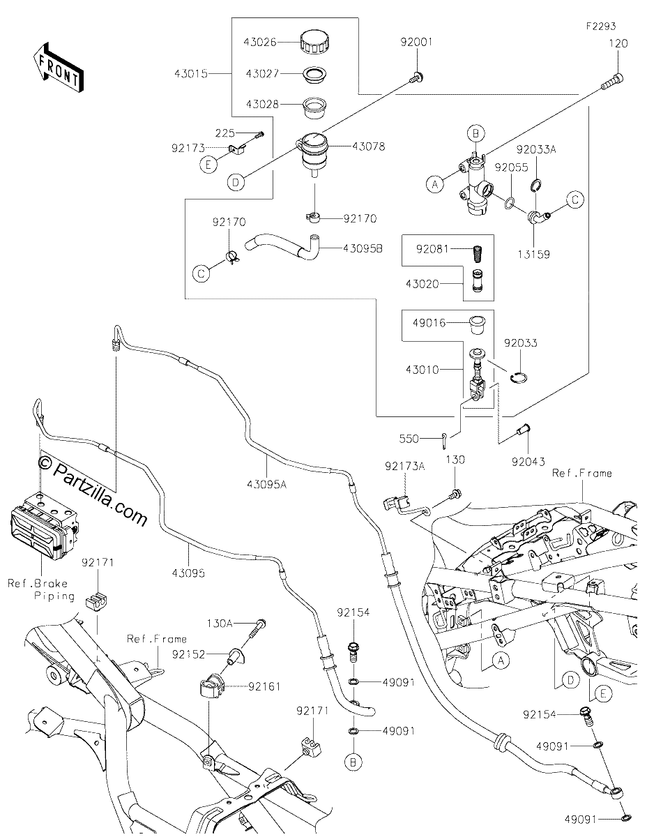 Diagrama de REAR MASTER CYLINDER