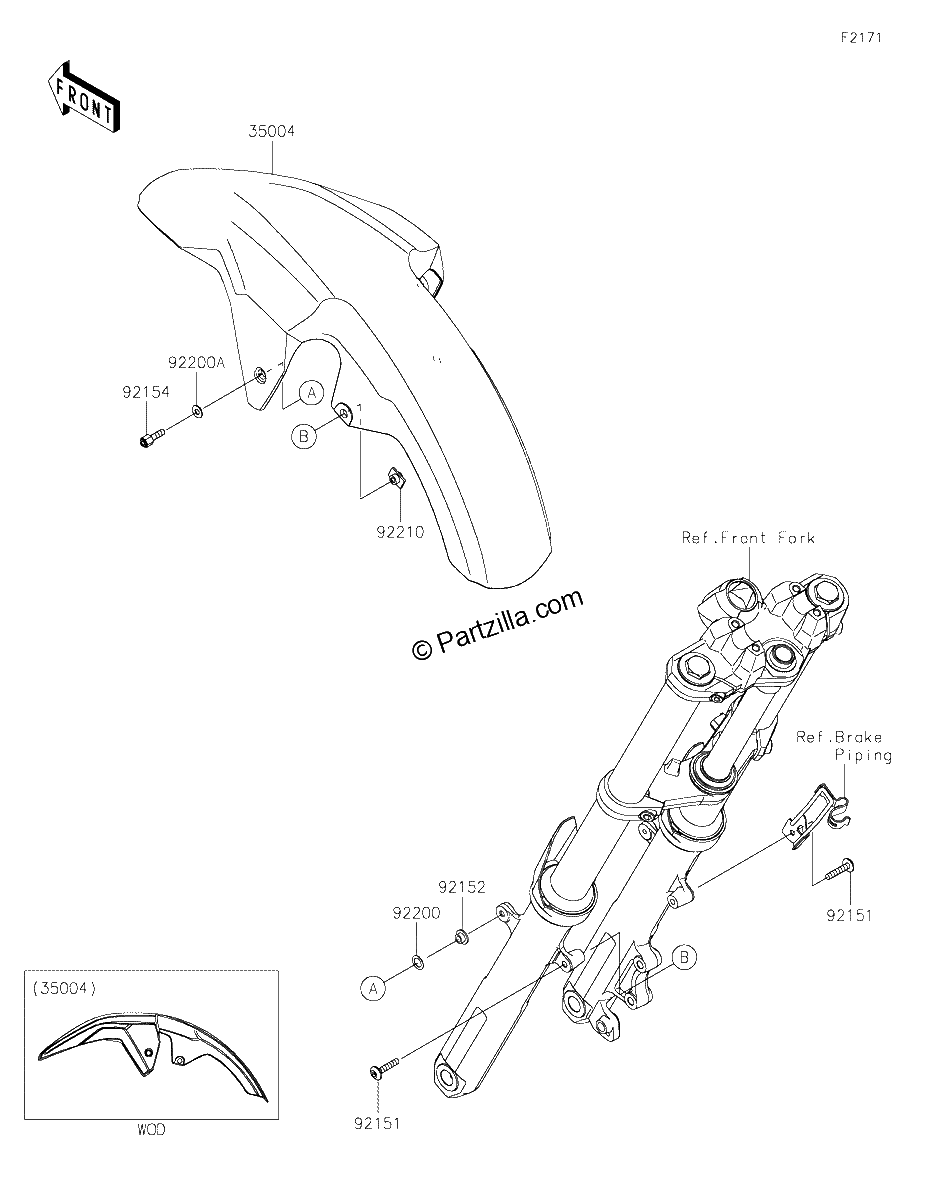 Diagrama de FRONT FENDER S
