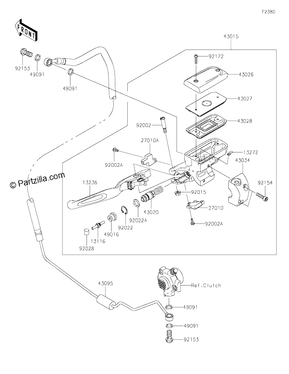 Diagrama de CLUTCH MASTER CYLINDER