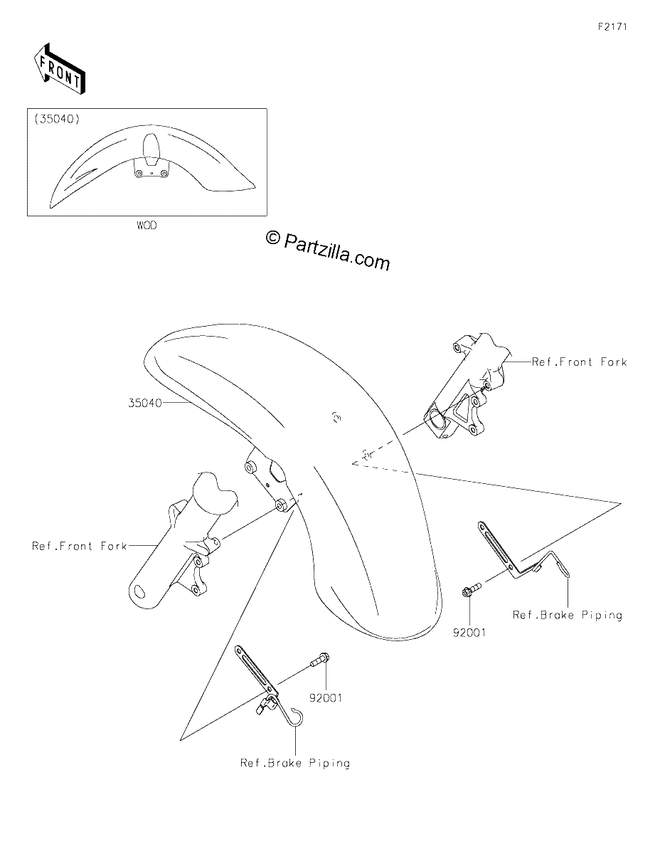 Diagrama de FRONT FENDER S