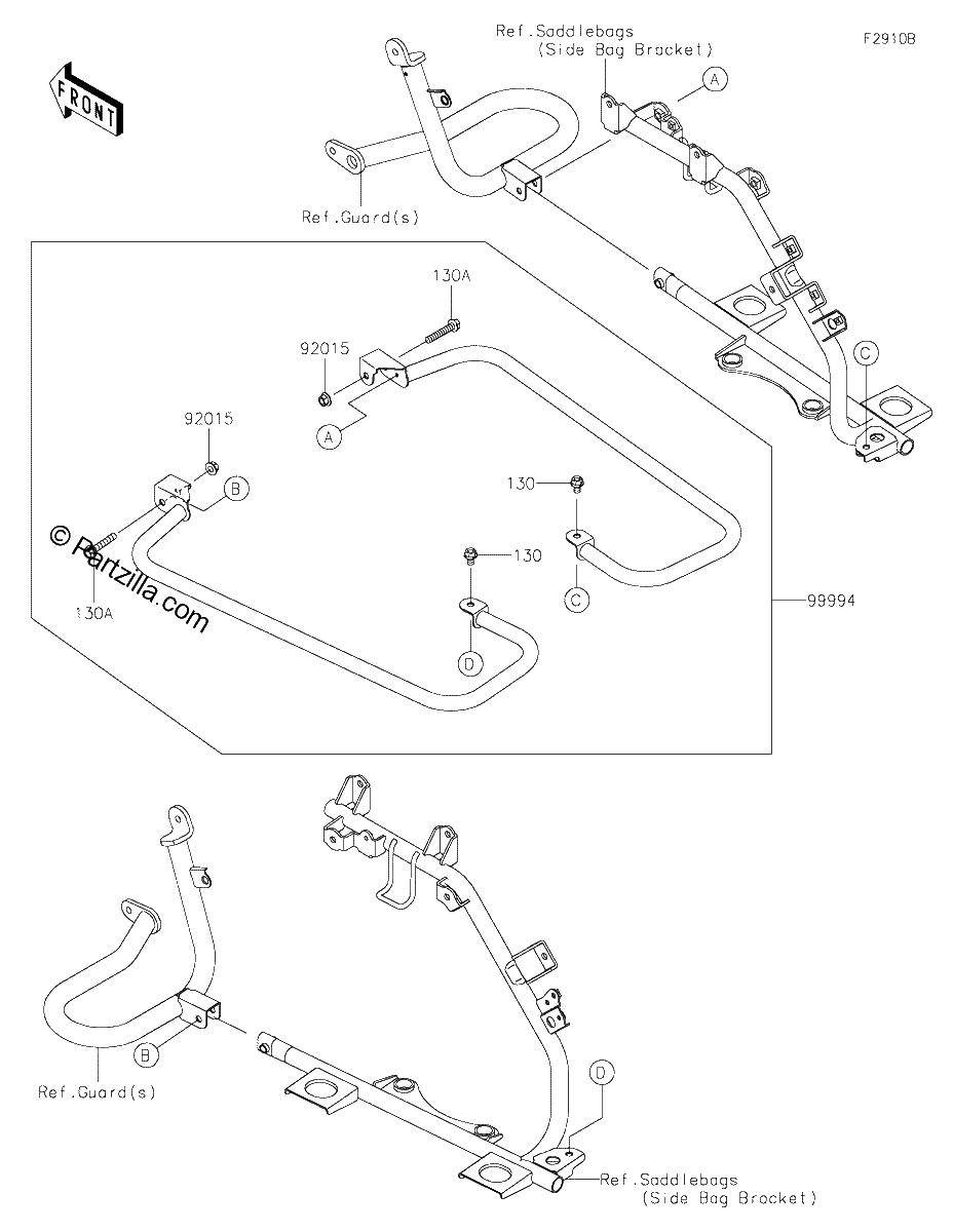 Diagrama de ACCESSORY SADDLEBAG RAILS