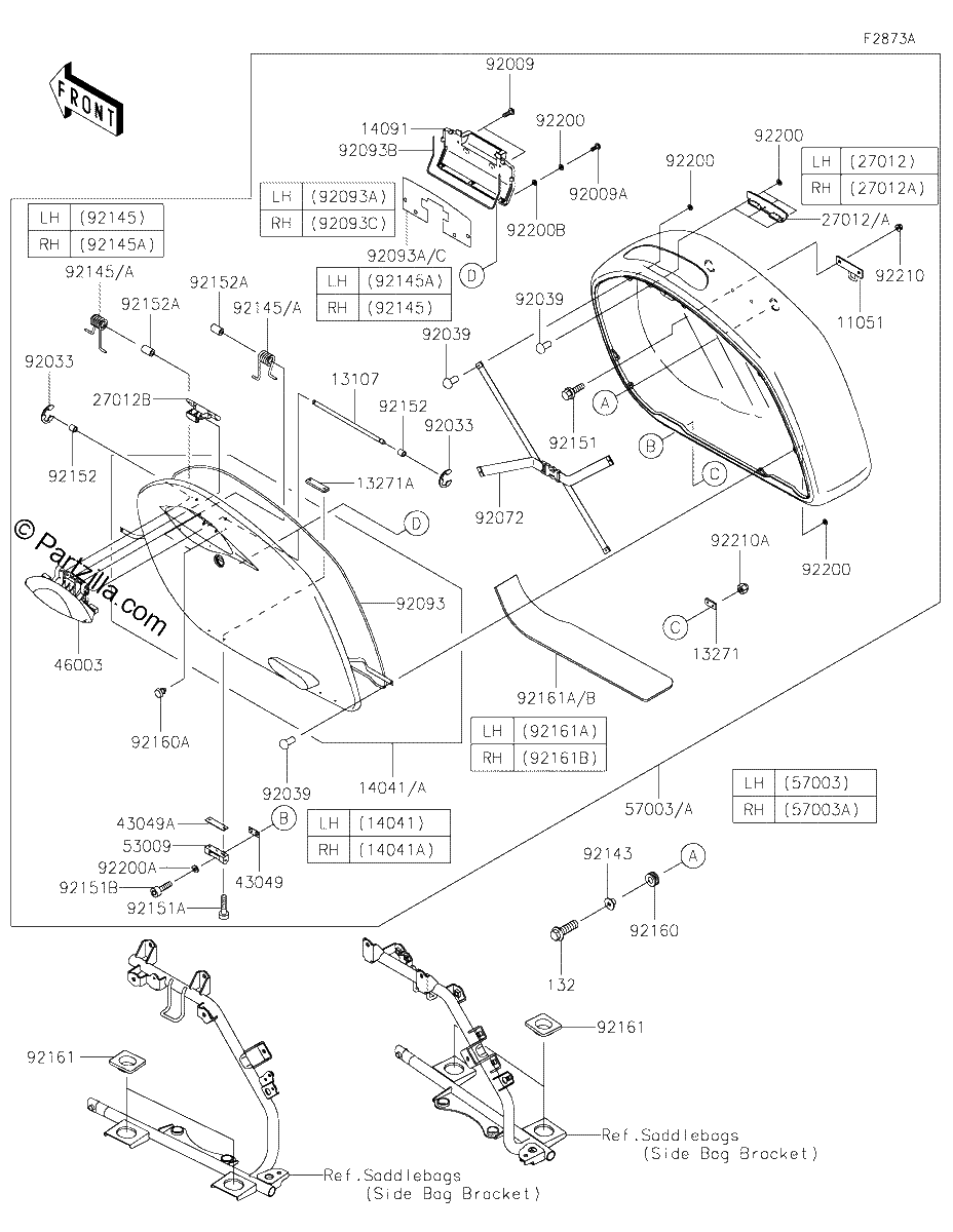 Diagrama de SADDLEBAGS SIDE BAG