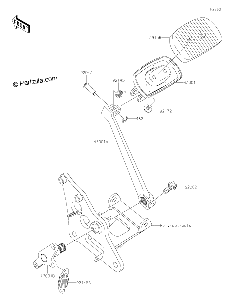 Diagrama de BRAKE PEDAL TORQUE LINK