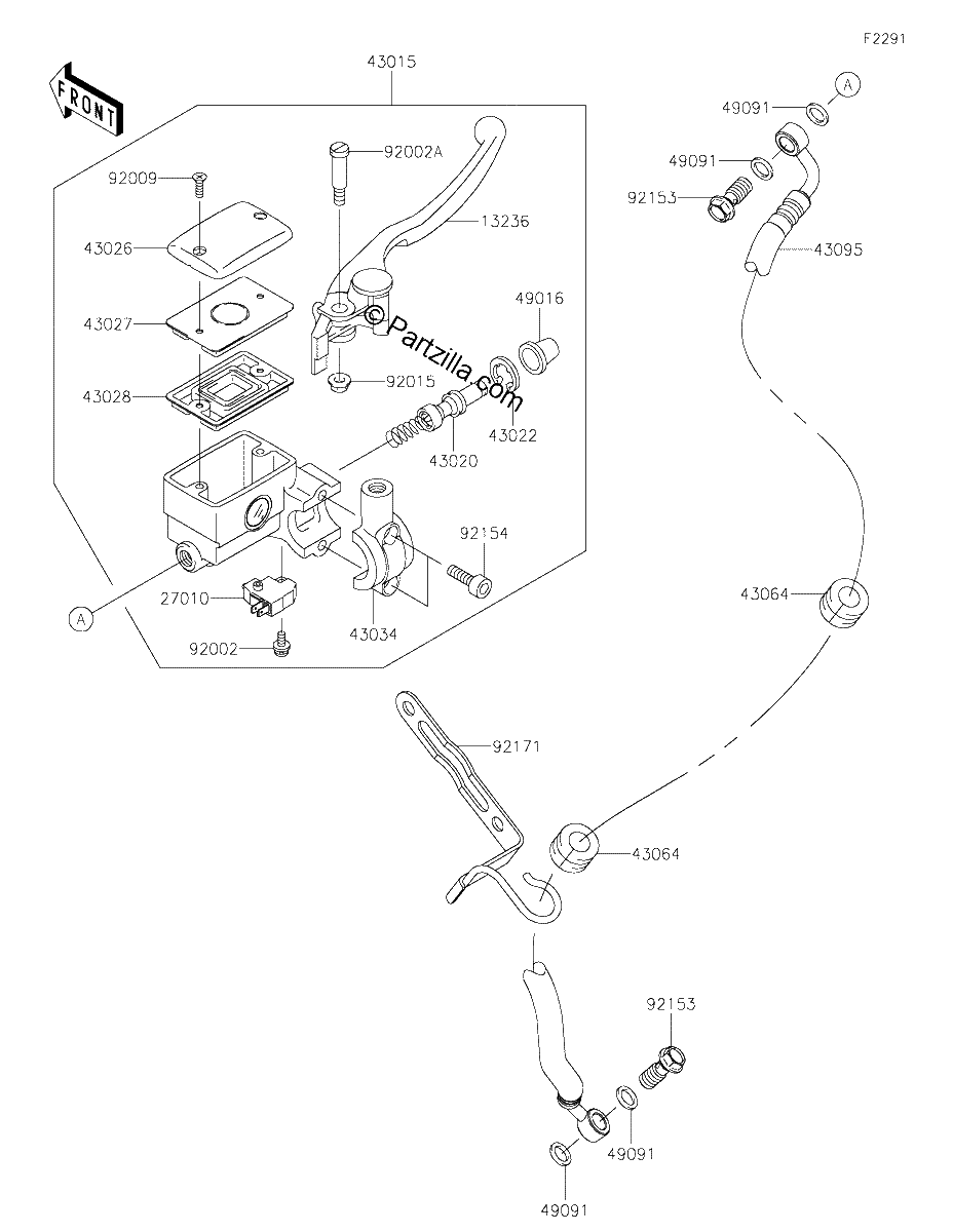Diagrama de FRONT MASTER CYLINDER