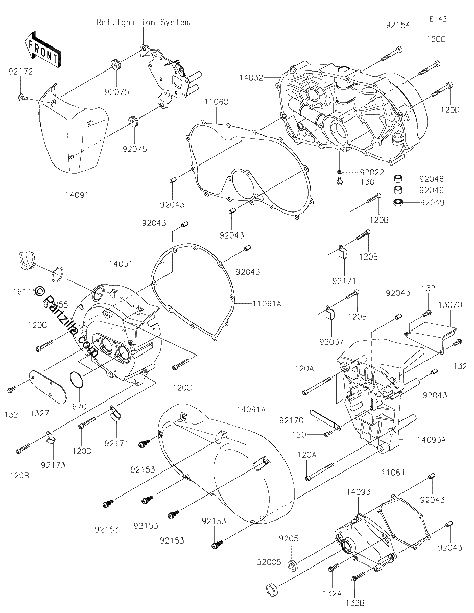 Diagrama de ENGINE COVER S