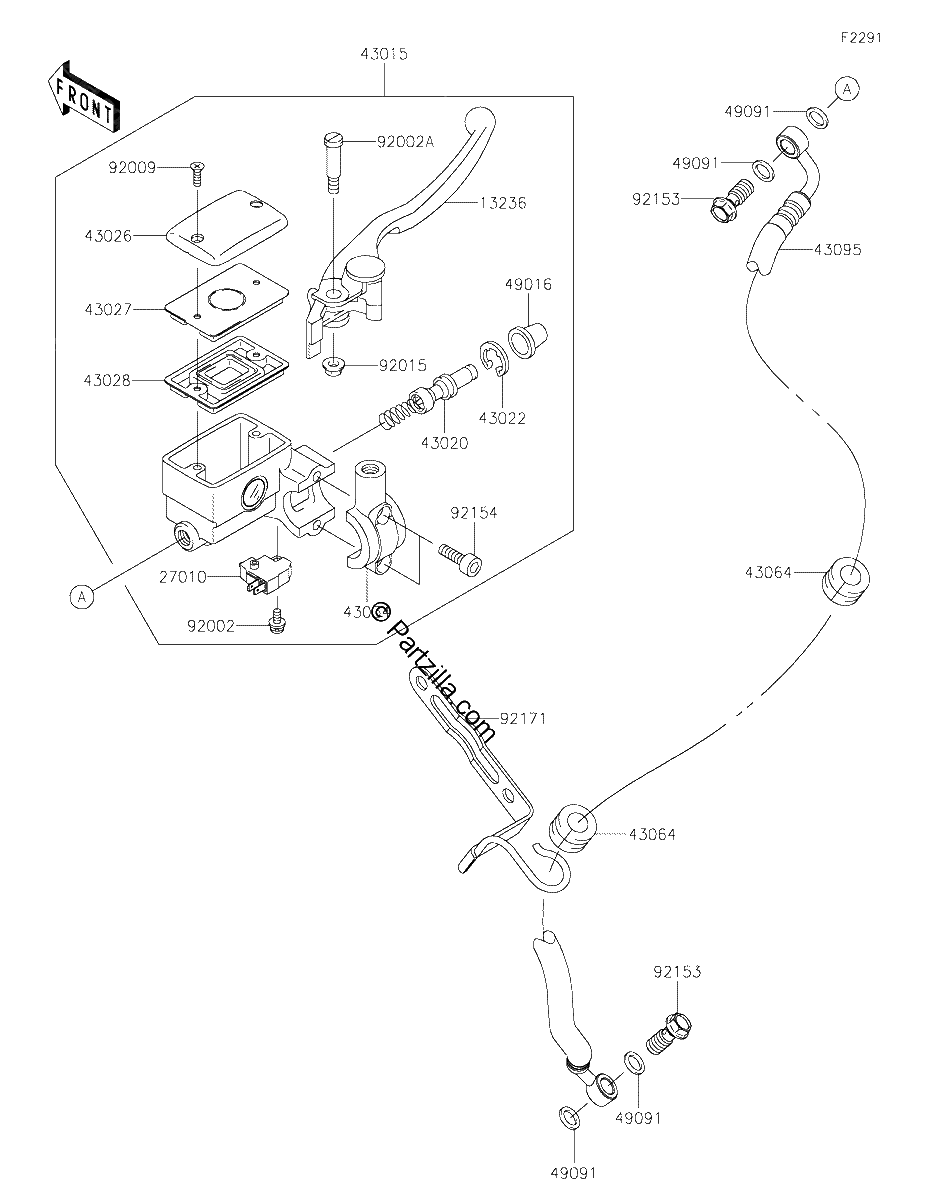 Diagrama de FRONT MASTER CYLINDER