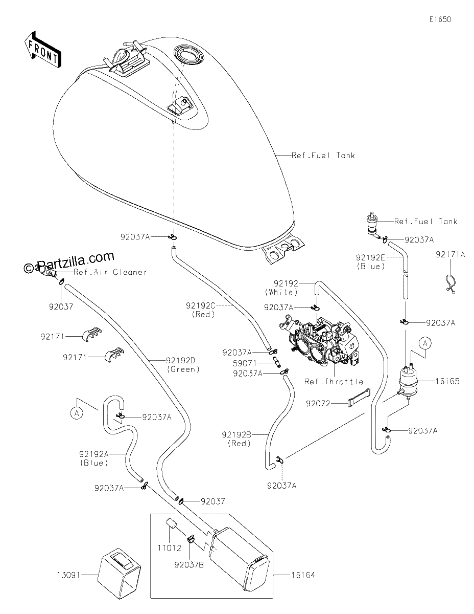 Diagrama de FUEL EVAPORATIVE SYSTEM CA