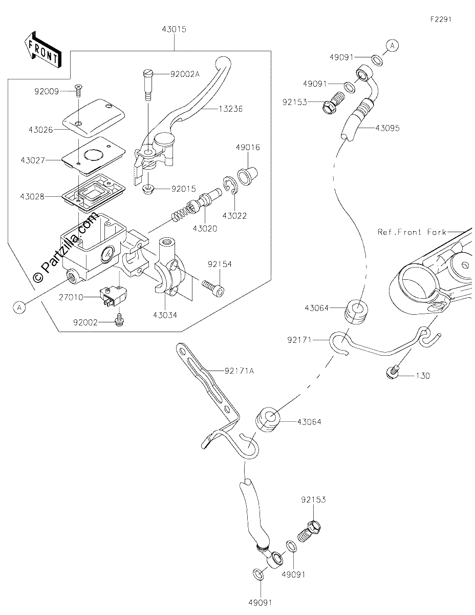 Diagrama de FRONT MASTER CYLINDER
