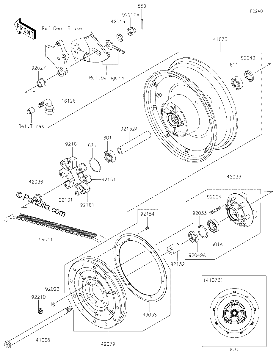 Diagrama de REAR WHEEL CHAIN
