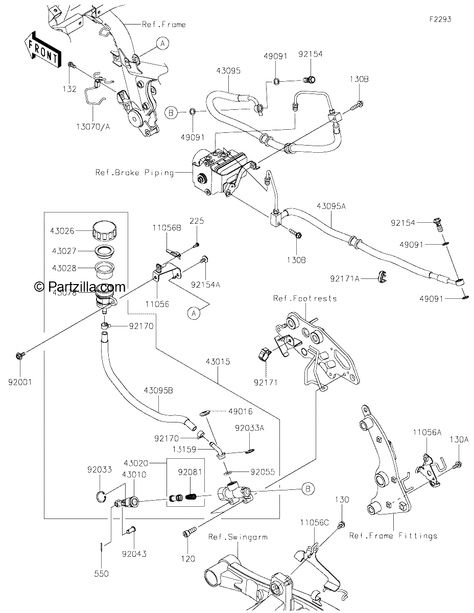 Diagrama de REAR MASTER CYLINDER