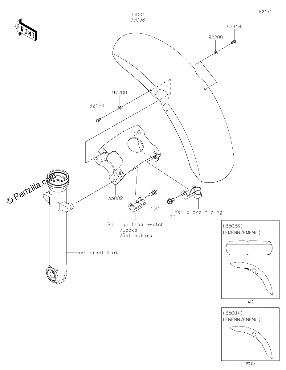 Diagrama de FRONT FENDER S