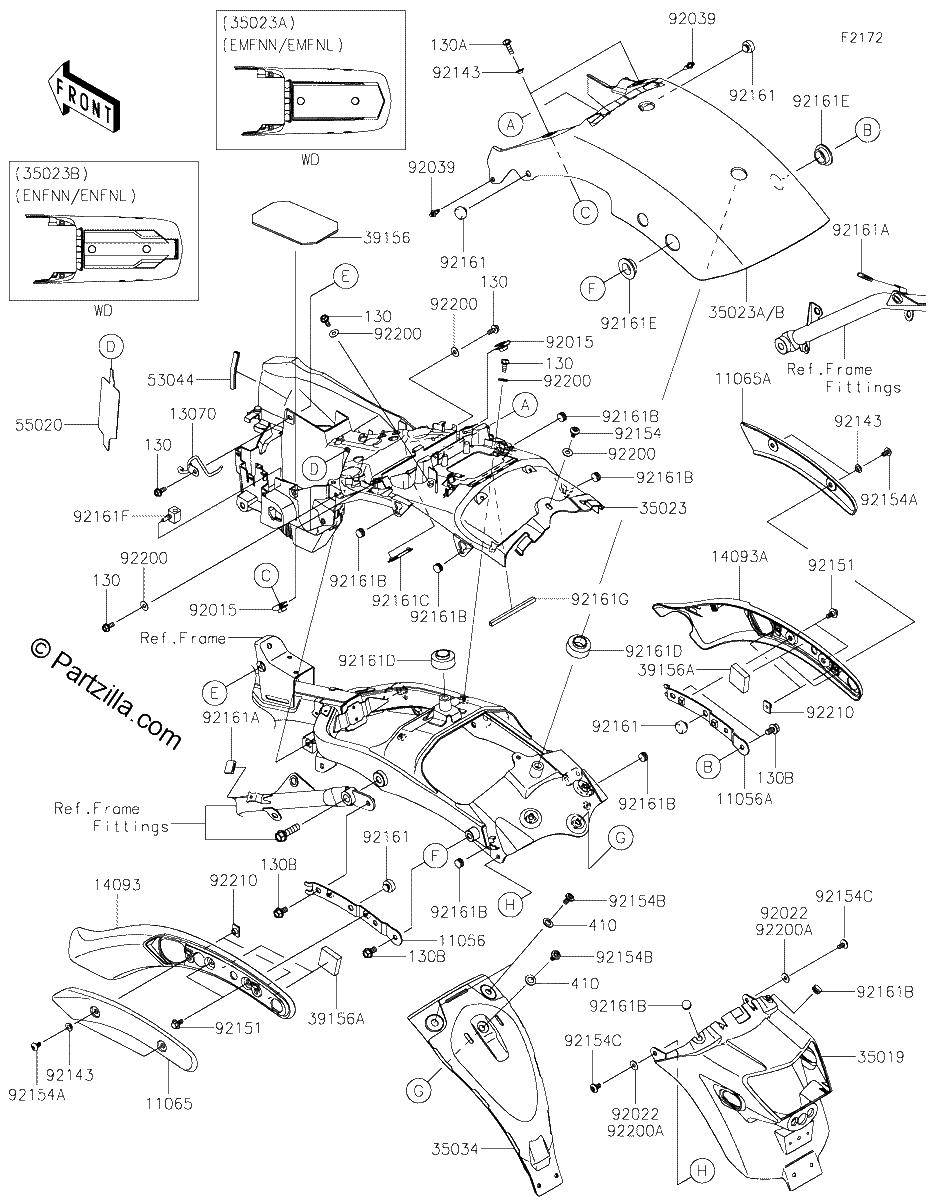 Diagrama de REAR FENDER S