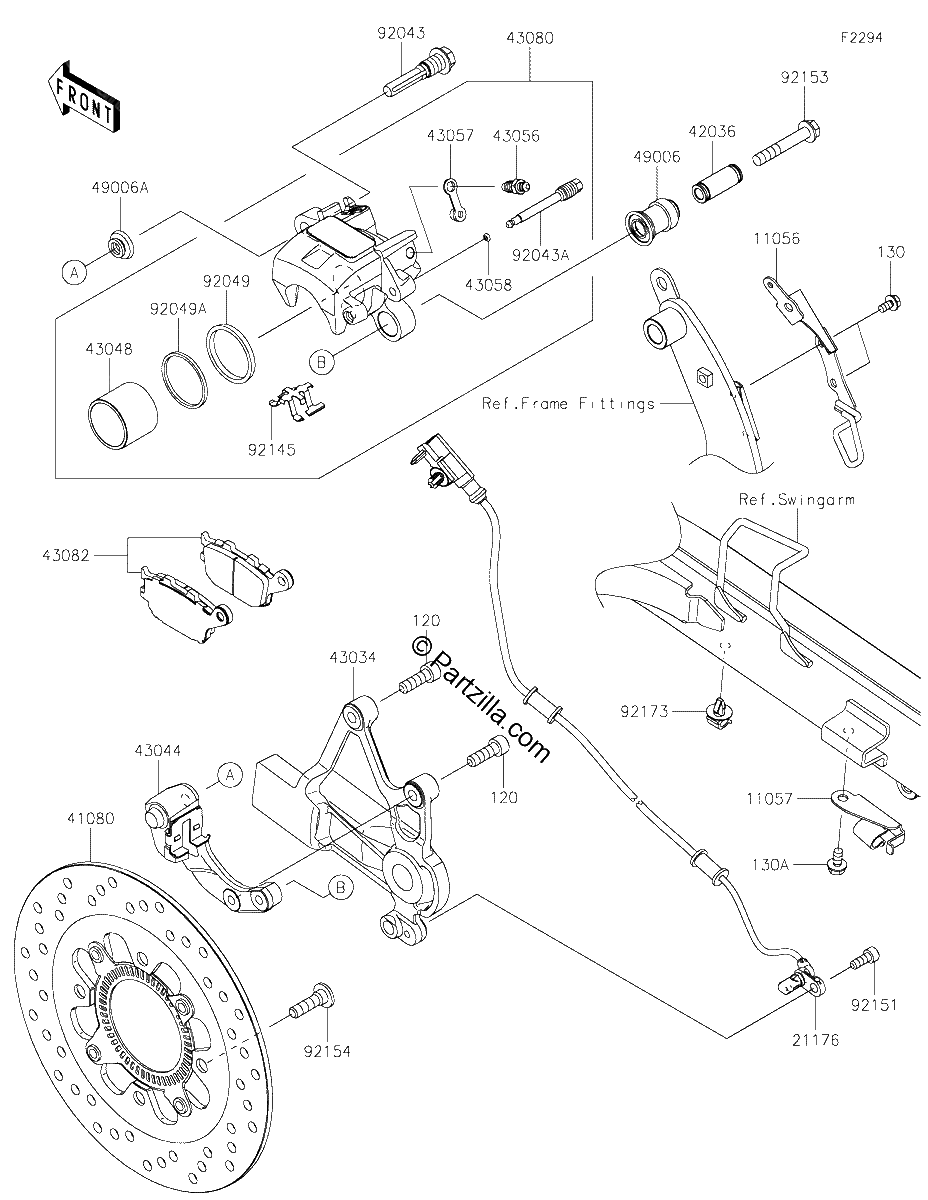Diagrama de REAR BRAKE