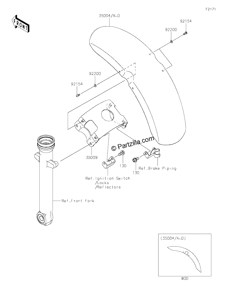 Diagrama de FRONT FENDER S