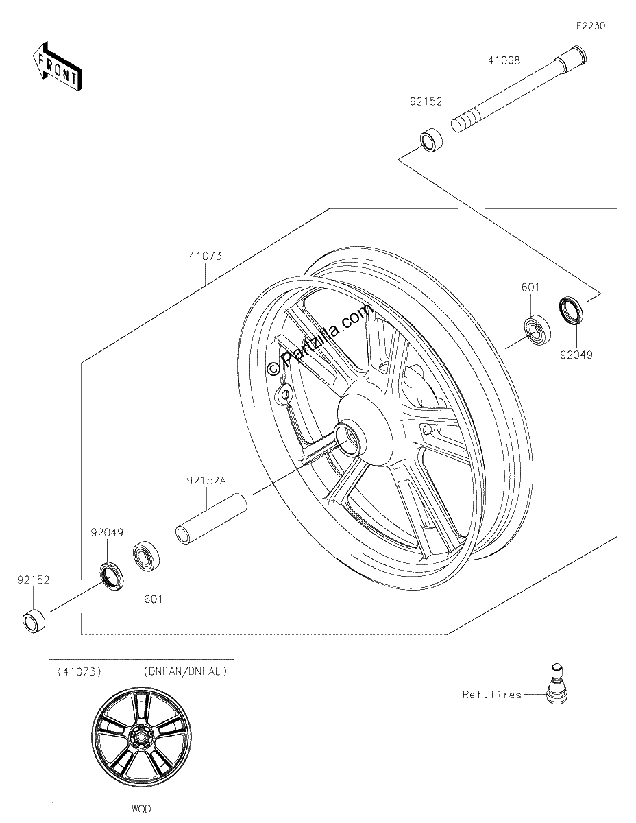 Diagrama de FRONT WHEEL
