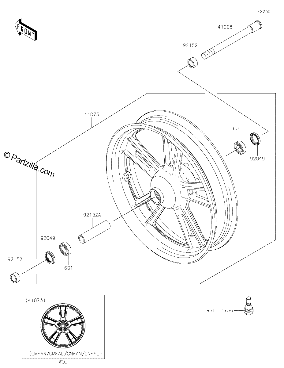 Diagrama de FRONT WHEEL