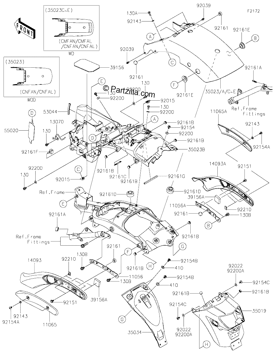 Diagrama de REAR FENDER S