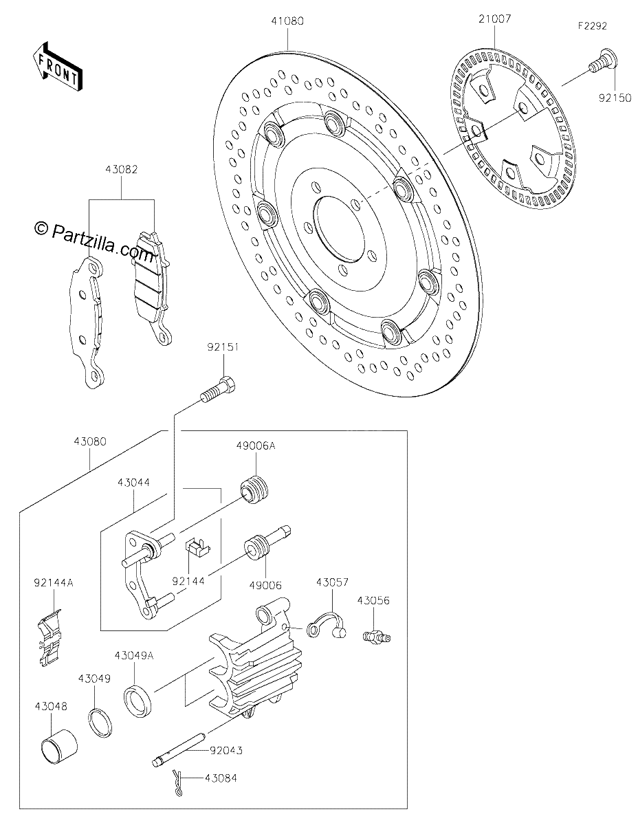 Diagrama de FRONT BRAKE