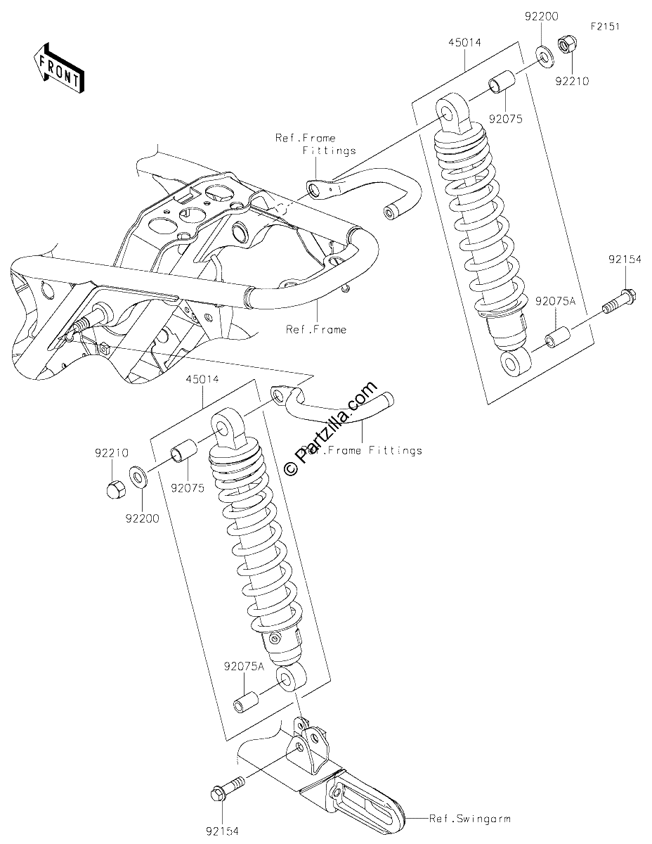Diagrama de SUSPENSION SHOCK ABSORBER