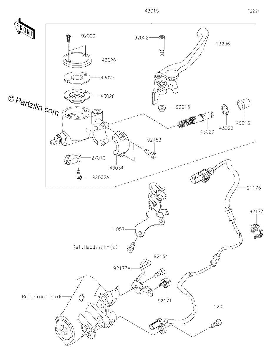 Diagrama de FRONT MASTER CYLINDER