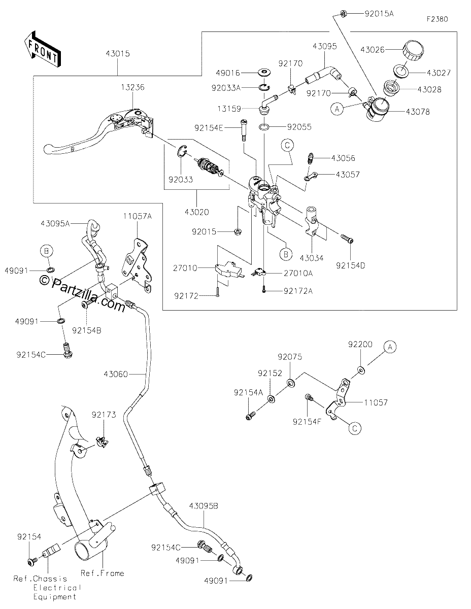 Diagrama de CLUTCH MASTER CYLINDER