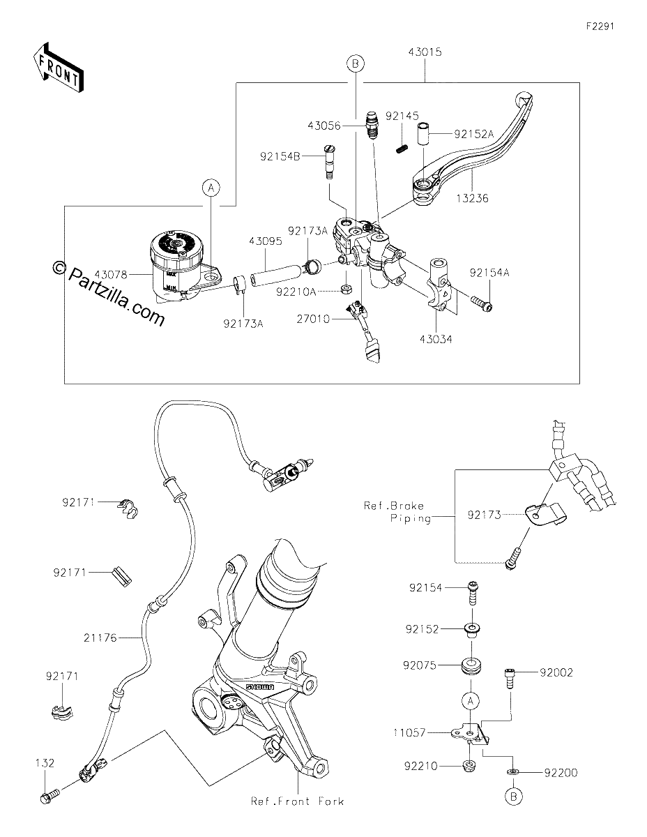 Diagrama de FRONT MASTER CYLINDER