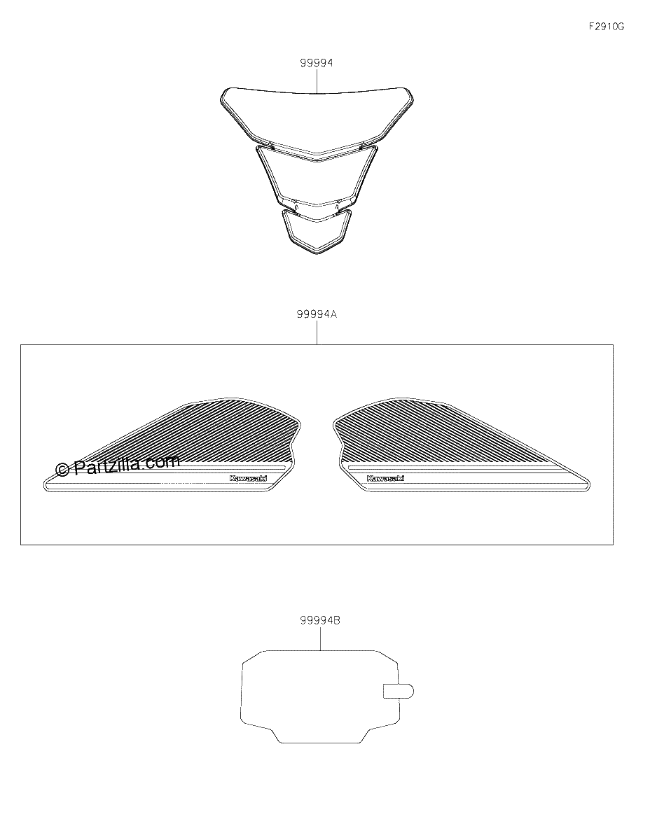 Diagrama de ACCESSORY TANK PADS AND METER FILM
