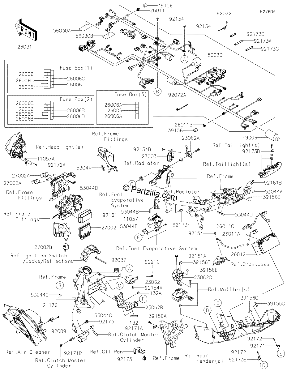 Diagrama de CHASSIS ELECTRICAL EQUIPMENT CA