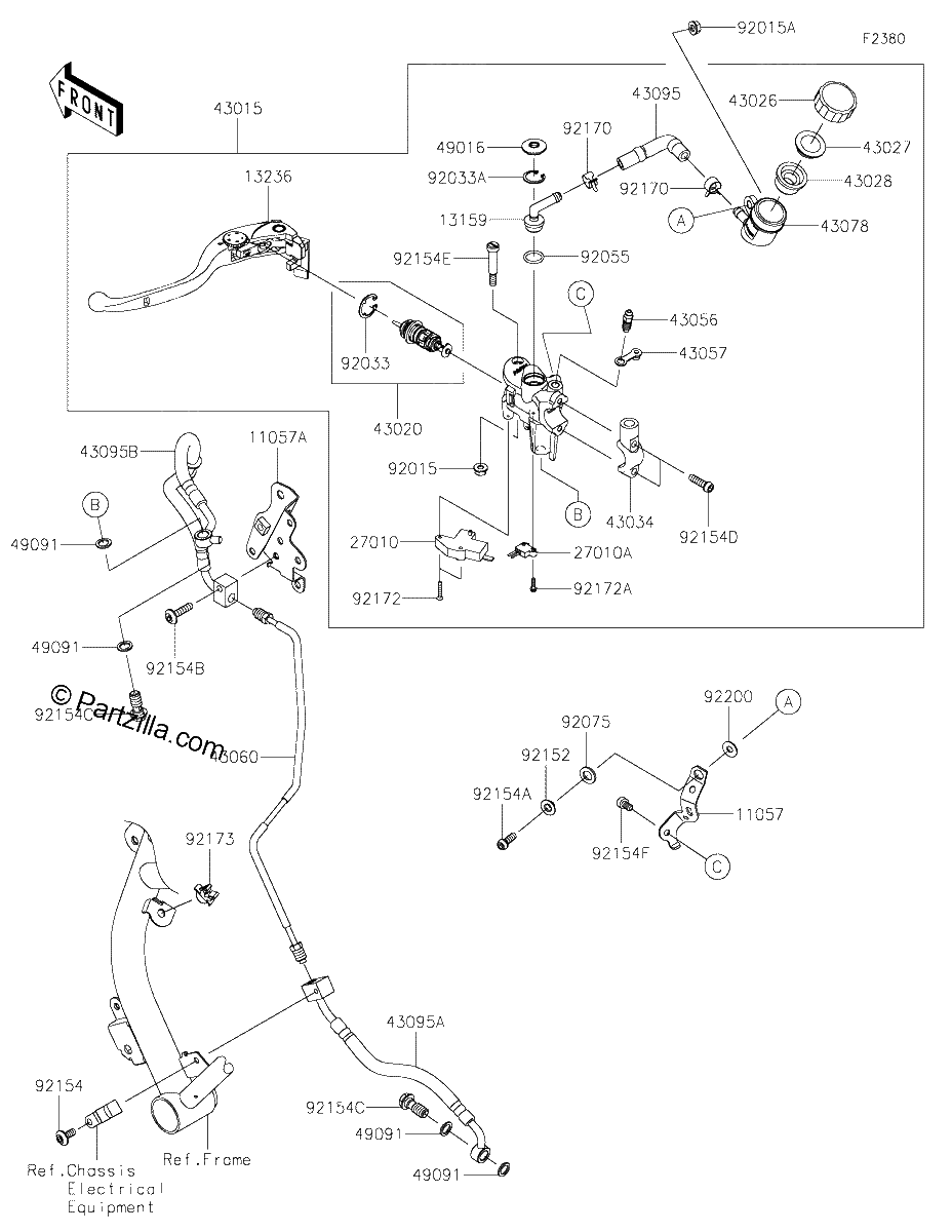 Diagrama de CLUTCH MASTER CYLINDER