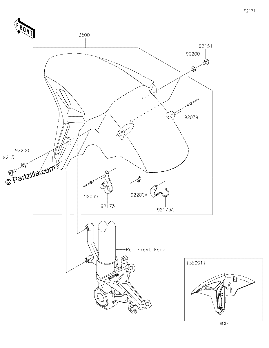 Diagrama de FRONT FENDER S