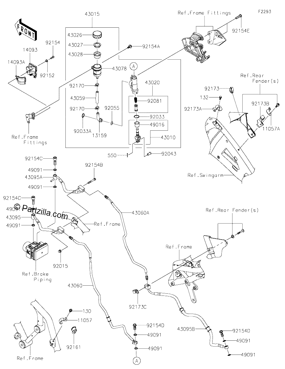 Diagrama de REAR MASTER CYLINDER