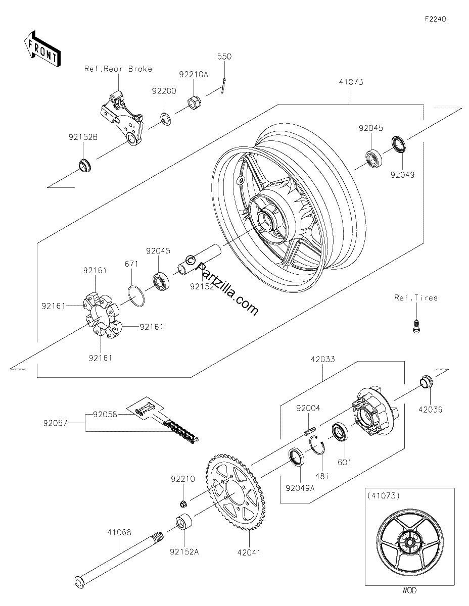 Diagrama de REAR WHEEL CHAIN