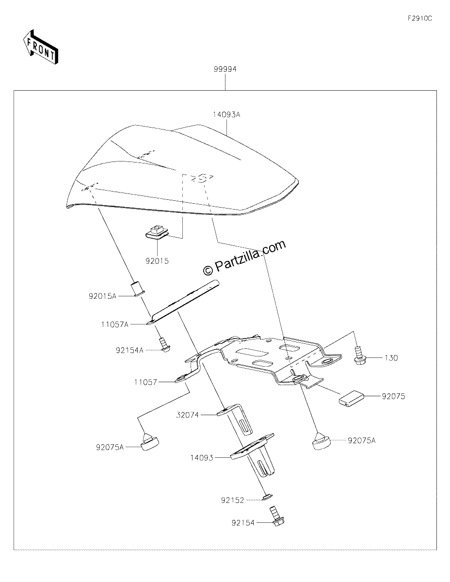 Diagrama de ACCESSORY PILLION SEAT COVER