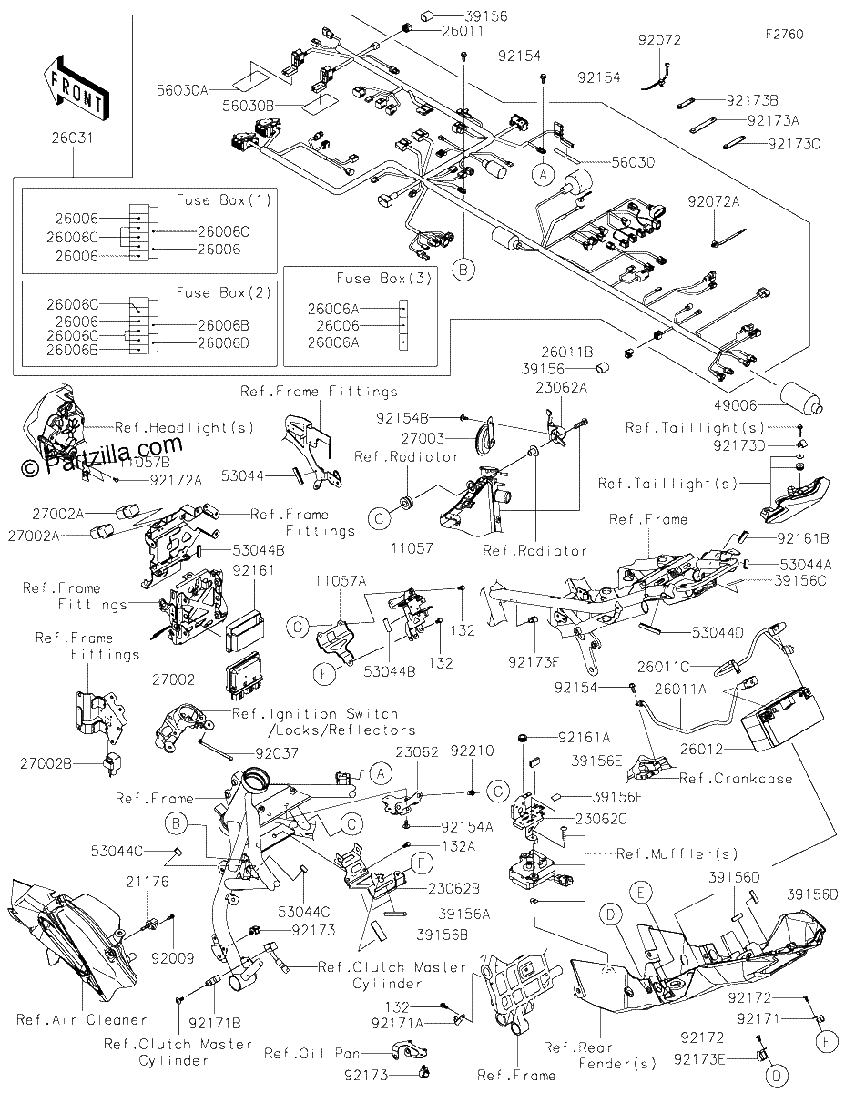 Diagrama de CHASSIS ELECTRICAL EQUIPMENT CN
