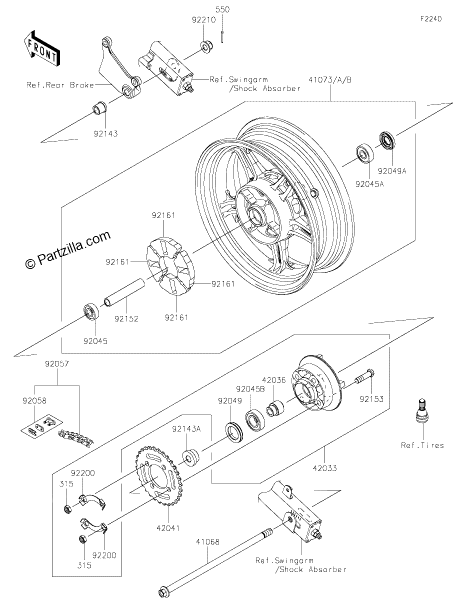 Diagrama de REAR WHEEL CHAIN