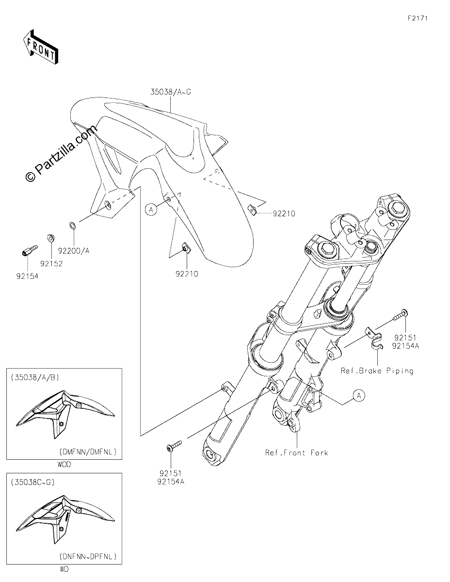 Diagrama de FRONT FENDER S