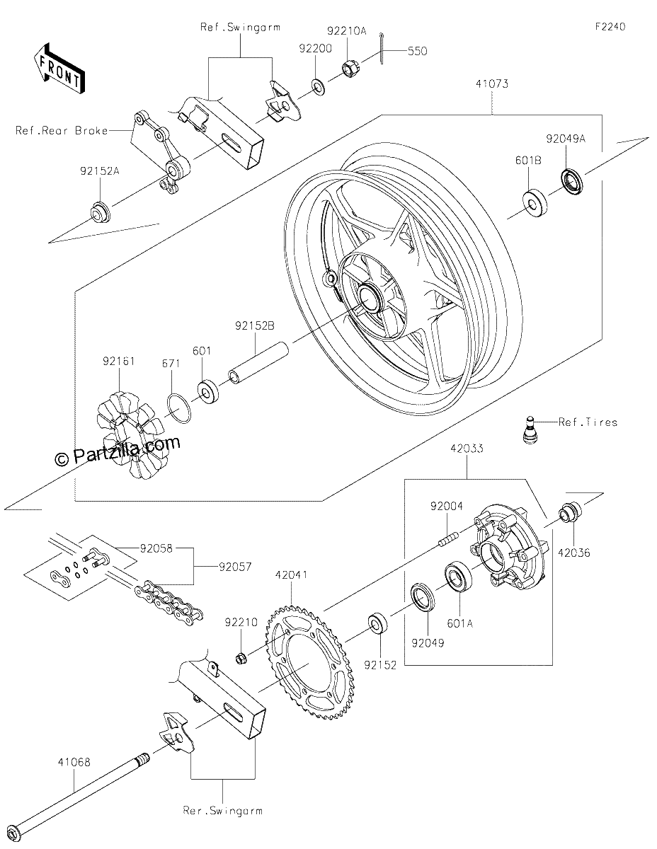 Diagrama de REAR WHEEL CHAIN