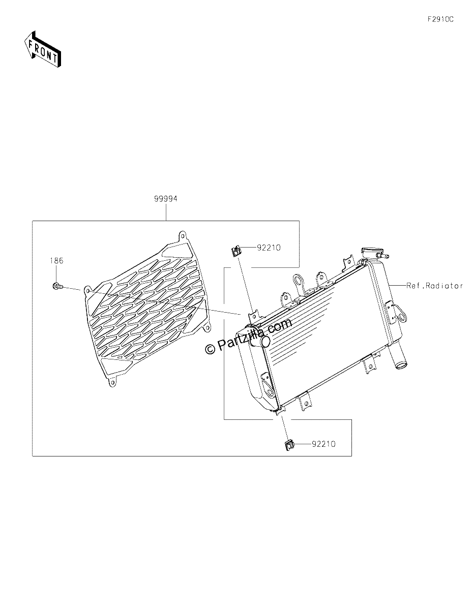 Diagrama de ACCESSORY RADIATOR SCREEN