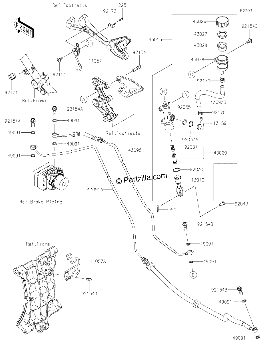 Diagrama de REAR MASTER CYLINDER