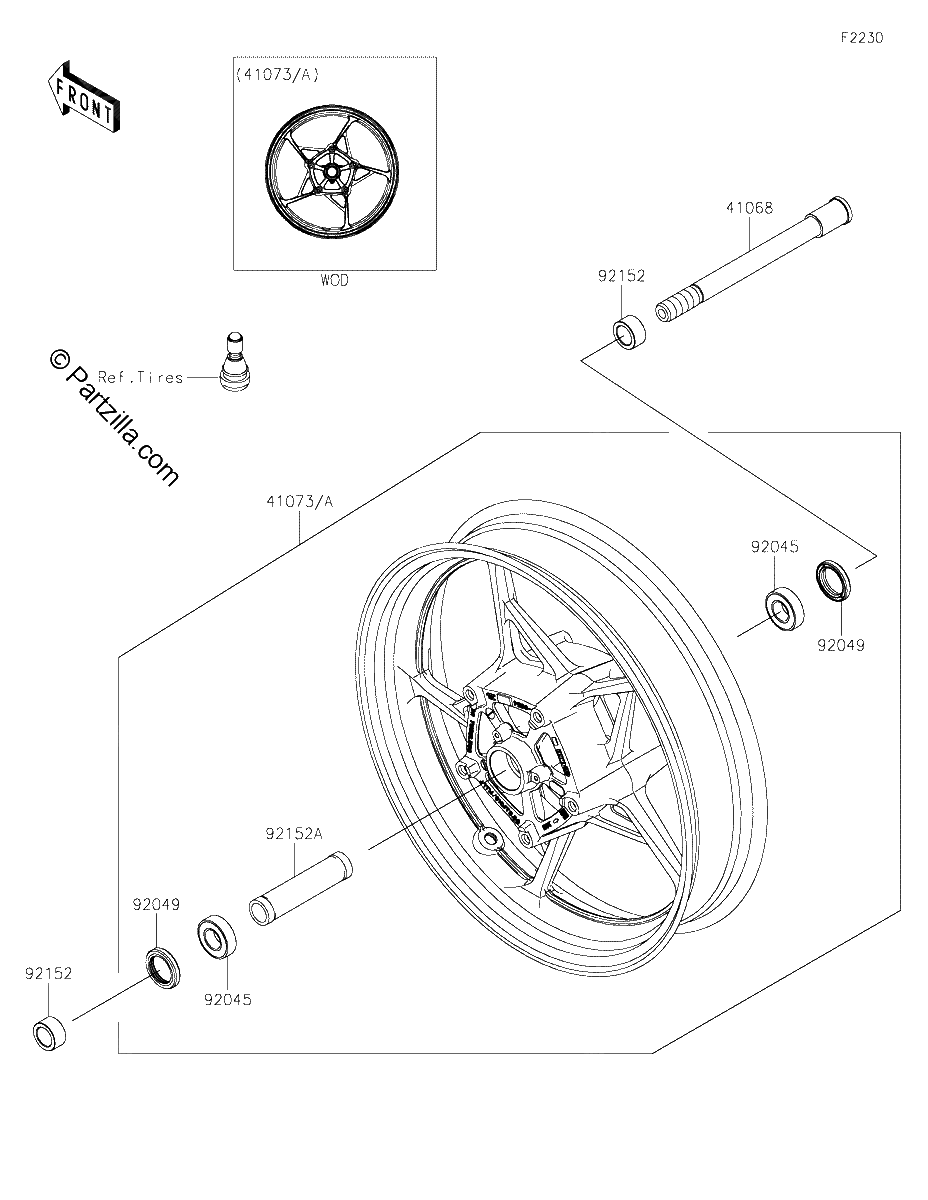 Diagrama de FRONT WHEEL