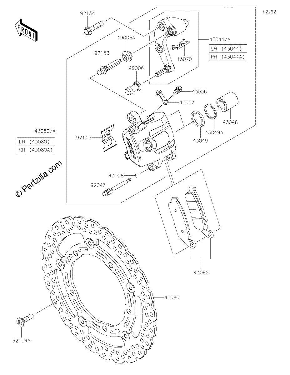 Diagrama de FRONT BRAKE