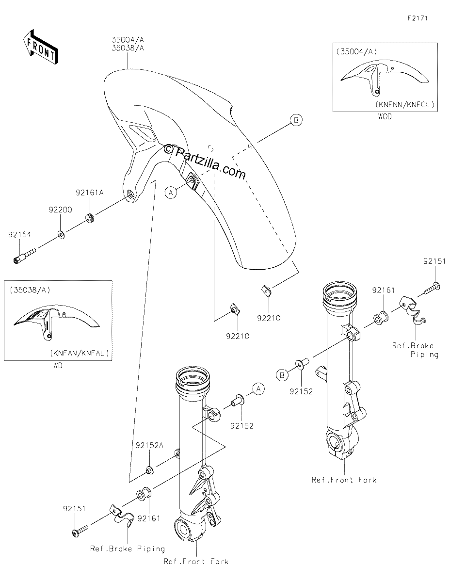Diagrama de FRONT FENDER S